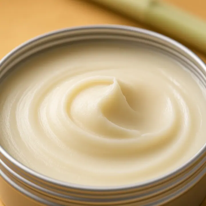 Close view of the creamy Lemongrass Lift balm.